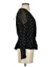 Caballero Polka Dots Black Long Sleeve Blouse Size XS - photo 4