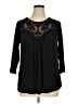 Green Envelope Black 3/4 Sleeve Blouse Size 1X - photo 1