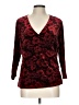 Jaclyn Smith Burgundy 3/4 Sleeve Top Size L - photo 1