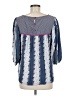 Matilda Jane 100% Rayon Blue 3/4 Sleeve Blouse Size M - photo 2