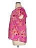 DR2 100% Polyester Floral Pink Short Sleeve Blouse Size XL - photo 5