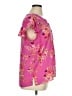 DR2 100% Polyester Floral Pink Short Sleeve Blouse Size XL - photo 4