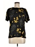 Rose + Olive Stars Black Short Sleeve Blouse Size M - photo 1