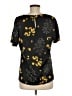 Rose + Olive Stars Black Short Sleeve Blouse Size M - photo 2