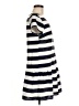 Pim + Larkin 100% Polyester Stripes Gray Casual Dress Size S - photo 4