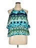 Iz Byer 100% Polyester Teal Sleeveless Blouse Size XL - photo 1