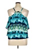 Iz Byer 100% Polyester Teal Sleeveless Blouse Size XL - photo 2