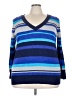 Lane Bryant Stripes Blue Pullover Sweater Size 22 - 24 Plus - photo 1