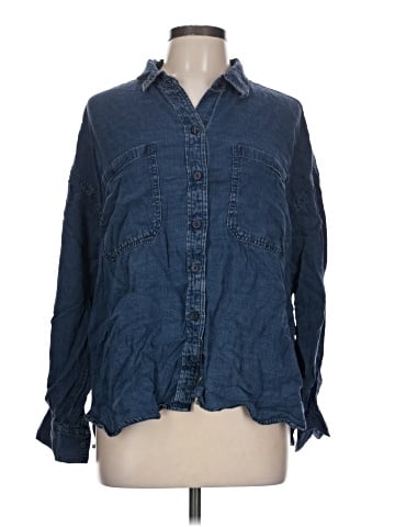 Banana Republic Factory Store Long Sleeve Button-Down Shirt (view 1)