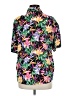 Sandra Ingrish 100% Rayon Tropical Purple Short Sleeve Blouse Size M - photo 2