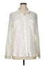 SO 100% Rayon Polka Dots Ivory Long Sleeve Button-Down Shirt Size XL - photo 1