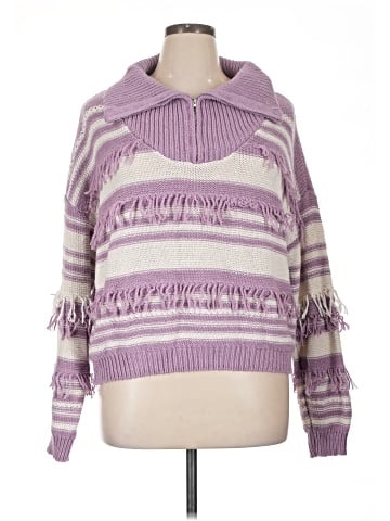 Woven Heart Pullover Sweater (view 1)