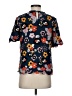 Victoria Beckham for Target 100% Polyester Floral Blue Short Sleeve Blouse Size S - photo 2
