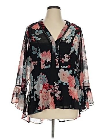 City Chic 3/4 Sleeve Blouse (view 1)