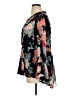 City Chic Floral Black 3/4 Sleeve Blouse Size 16 - photo 5