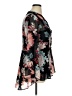 City Chic Floral Black 3/4 Sleeve Blouse Size 16 - photo 4
