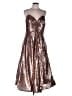 Bariano 100% Polyester Metallic Brown Cocktail Dress Size 12 - photo 1