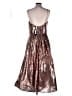 Bariano 100% Polyester Metallic Brown Cocktail Dress Size 12 - photo 2