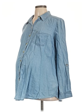 Motherhood Long Sleeve Button-Down Shirt (view 1)