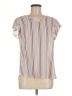 Papermoon 100% Polyester Stripes Ivory Short Sleeve Blouse Size M - photo 1