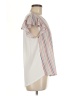 Papermoon 100% Polyester Stripes Ivory Short Sleeve Blouse Size M - photo 4