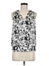 Laundry by Shelli Segal 100% Polyester Silver Sleeveless Blouse Size 8 - photo 1