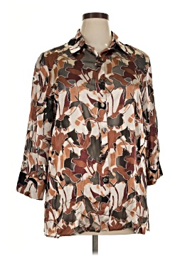 Draper's & Damon's 3/4 Sleeve Button Down Shirt