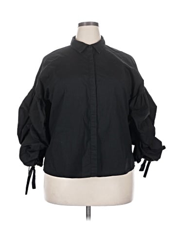a.n.a. A New Approach 3/4 Sleeve Button-Down Shirt (view 1)