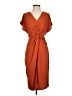 ASOS 100% Polyester Solid Orange Cocktail Dress Size 4 - photo 1