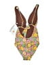 Roxy Floral Brown One Piece Swimsuit Size XS - photo 2