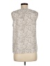 Nine West 100% Polyester Silver Sleeveless Blouse Size M - photo 2