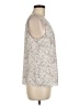 Nine West 100% Polyester Silver Sleeveless Blouse Size M - photo 4