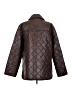 Ann Taylor LOFT 100% Nylon Argyle Brown Coat Size S - photo 2