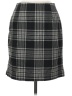 Tribal Plaid Gray Casual Skirt Size 6 - photo 1