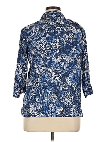 Karen Scott 3/4 Sleeve Button-Down Shirt (view 2)