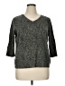 Kim Rogers Gray 3/4 Sleeve Top Size 1X - photo 1