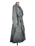 Montreal 100% Leather Gray Trenchcoat Size 13 - photo 4