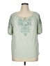 Style&Co Green Short Sleeve Blouse Size 1X - photo 1