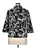 Coldwater Creek 100% Cotton Print Black Blazer Size 14 - photo 2