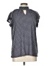 Anne Klein Polka Dots Gray Short Sleeve Blouse Size L - photo 1