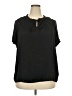 T Tahari 100% Polyester Black Short Sleeve Blouse Size 2X - photo 1