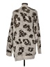 Bobeau Animal Print Gray Cardigan Size M - photo 2