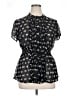 Torrid 100% Polyester Stars Black Short Sleeve Blouse Size 1X Plus (1) - photo 1
