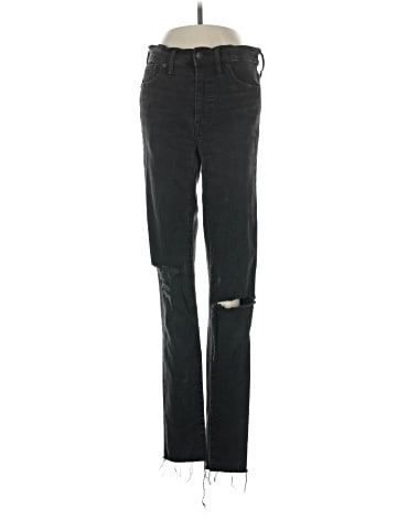 Madewell Tall 9" Mid-Rise Skinny Jeans in Black Sea (view 1)