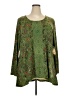 One World Green Long Sleeve Blouse Size 3X - photo 1