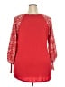 Papermoon 100% Polyester Red 3/4 Sleeve Blouse Size 2X - photo 2