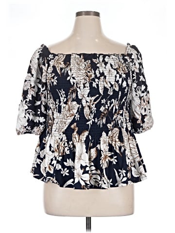 Indigo Rose 3/4 Sleeve Blouse (view 1)