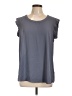 Pleione 100% Polyester Gray Short Sleeve Top Size L - photo 1