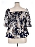 Indigo Rose Blue 3/4 Sleeve Blouse Size 1X - photo 2