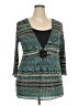 Notations 100% Polyester Teal Kimono Size 3X - photo 1